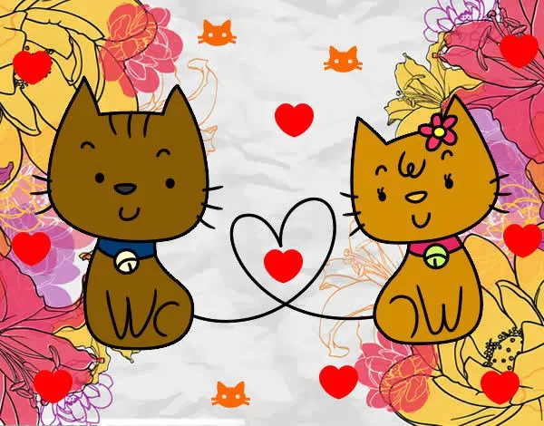Dibujo de GATITOS AMOROSOS pintado por Arleth1d en Dibujos.net el ... Dibujo de GATITOS AMOROSOS pintado por Arleth1d en Dibujos.net el ...