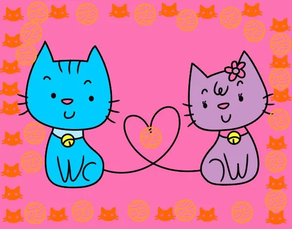 Dibujo de gatitos love pintado por Lucia61626 en Dibujos.net el ... Dibujo de gatitos love pintado por Lucia61626 en Dibujos.net el ...