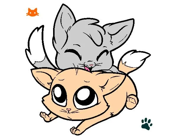 Dibujo de Dos gatitos pintado por Marylou en Dibujos.net el día 14 ... Dibujo de Dos gatitos pintado por Marylou en Dibujos.net el día 14 ...