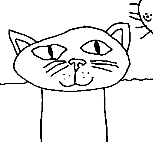 Dibujo de Gato 11 para Colorear - Dibujos.net Dibujo de Gato 11 para Colorear - Dibujos.net