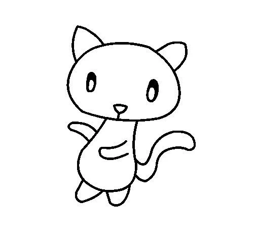 Dibujo de Gato garabato para Colorear - Dibujos.net Dibujo de Gato garabato para Colorear - Dibujos.net