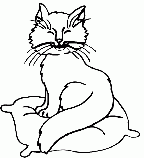 Dibujo de Gatos para colorear. Dibujos infantiles de Gatos ...