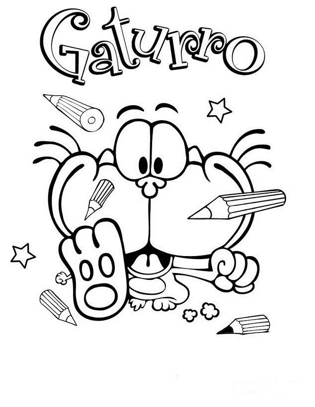 Dibujo de Gaturro para pintar ~ Dibujos para Colorear Infantil
