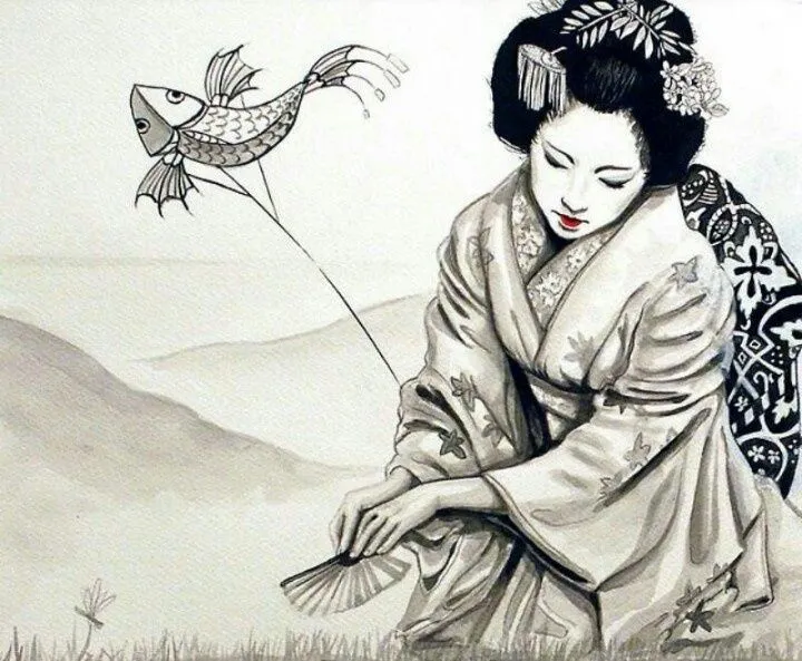 Geishas dibujo - Imagui