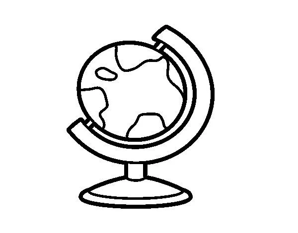 Dibujo de Globo terráqueo para Colorear - Dibujos.net Dibujo de Globo terráqueo para Colorear - Dibujos.net