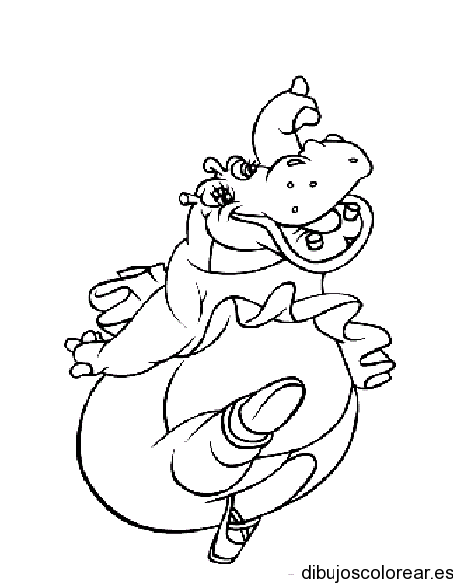 Dibujo de Gloria bailando | Dibujos para Colorear