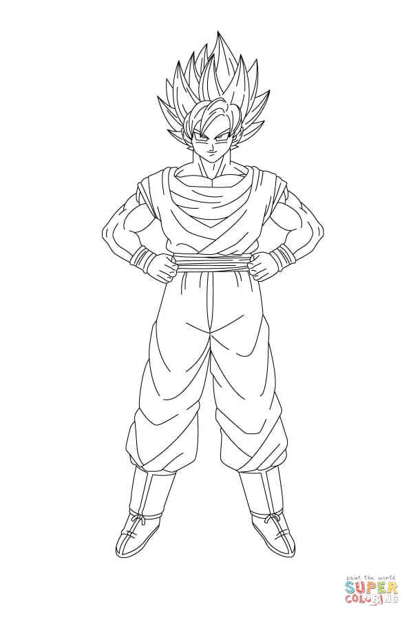 Dibujo de Son Goku para colorear | Dibujos para colorear imprimir gratis Dibujo de Son Goku para colorear | Dibujos para colorear imprimir gratis