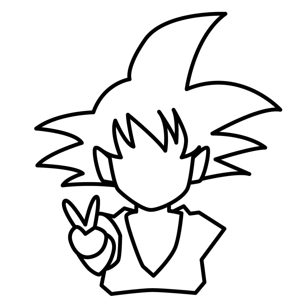 Dibujo de goku para colorear e imprimir - Dibujos y colores Dibujo de goku para colorear e imprimir - Dibujos y colores