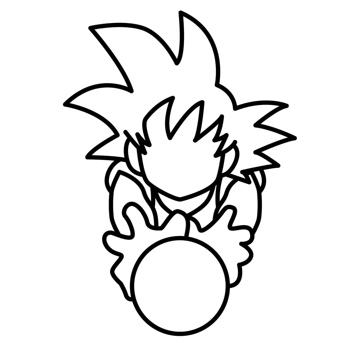 Dibujo de goku para colorear e imprimir - Dibujos y colores Dibujo de goku para colorear e imprimir - Dibujos y colores