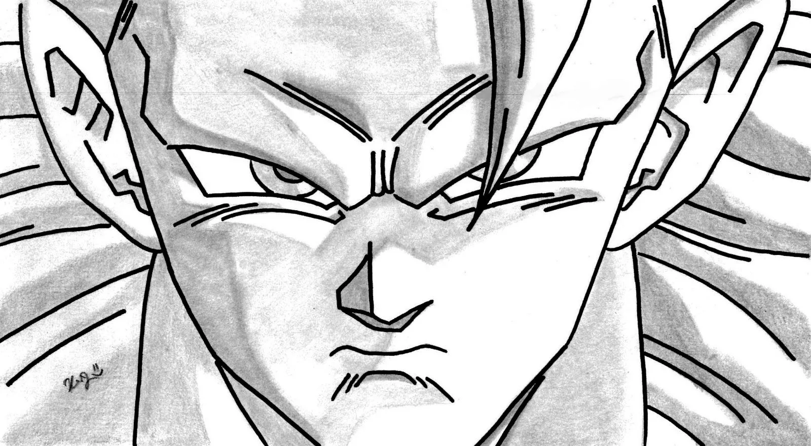 Dibujo de goku a lapiz - Imagui