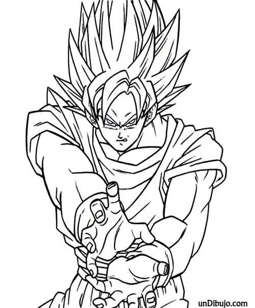 Dibujo de Goku manga para colorear - Dibujos Fáciles Dibujo de Goku manga para colorear - Dibujos Fáciles