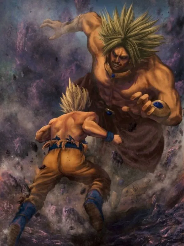 Dibujo de Goku vs Broly | FOTOBLOG X