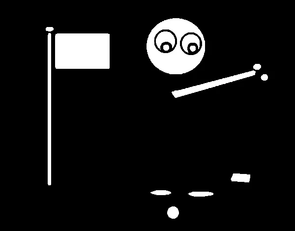 Dibujo de Golfista de palo para Colorear - Dibujos.net