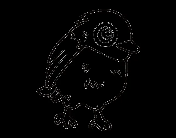 Dibujo de Gorrión común para Colorear - Dibujos.net