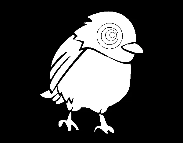 Dibujo de Gorrión común para Colorear - Dibujos.net