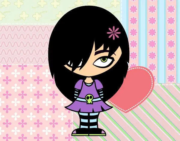 Dibujo de la gotica va de rosa pintado por Sakura01 en Dibujos.net ... Dibujo de la gotica va de rosa pintado por Sakura01 en Dibujos.net ...