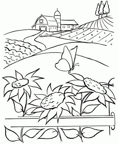 Dibujo de Granjas. Dibujo para colorear de Granjas. Dibujos ... Dibujo de Granjas. Dibujo para colorear de Granjas. Dibujos ...