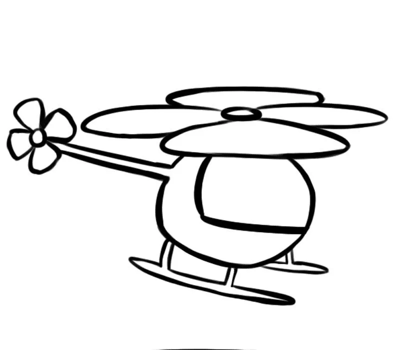 Dibujo gratis de un helicóptero para imprimir y colorear Dibujo gratis de un helicóptero para imprimir y colorear