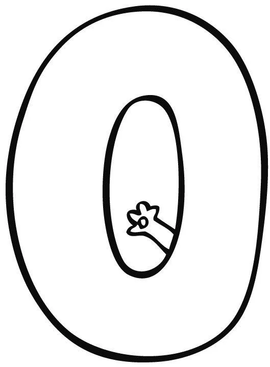Dibujo gratis del número 0 para pintar. Dibujos de números para niños Dibujo gratis del número 0 para pintar. Dibujos de números para niños