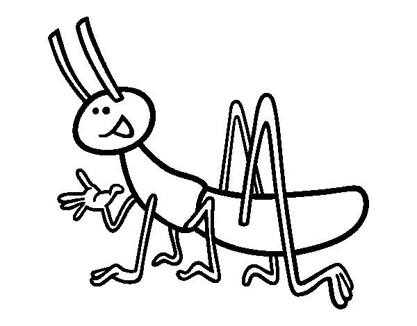 Dibujo de Grillo joven para Colorear - Dibujos.net Dibujo de Grillo joven para Colorear - Dibujos.net