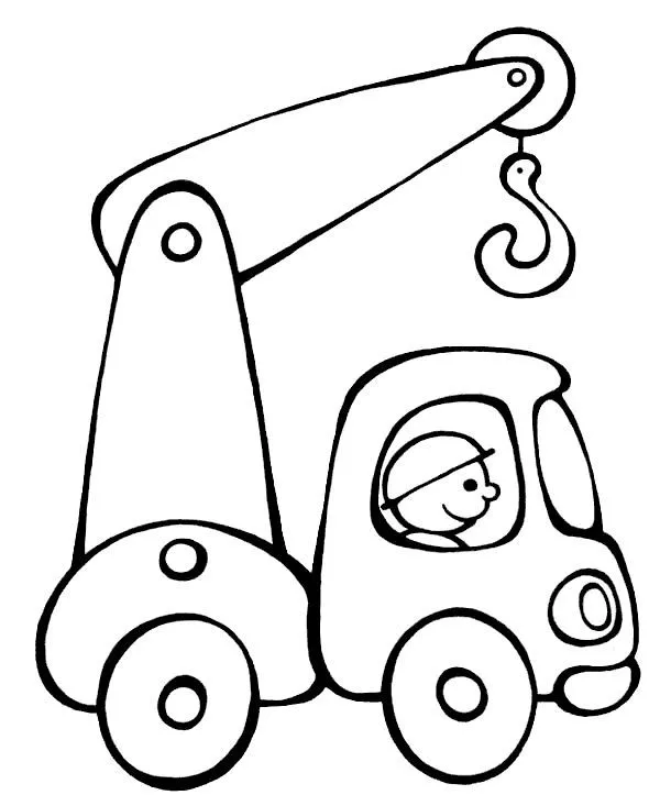 Dibujo de una grua para colorear - Imagui