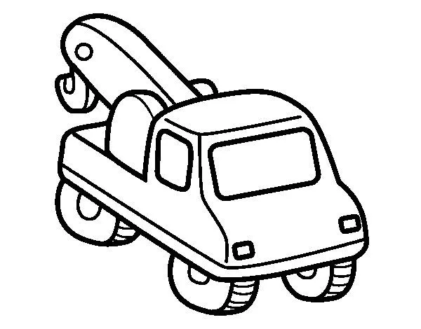 Dibujo de Grúa de vehículos para Colorear - Dibujos.net
