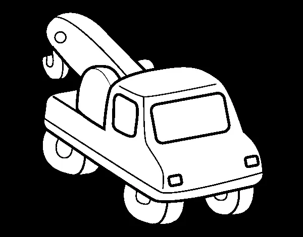 Dibujo de Grúa de vehículos para Colorear - Dibujos.net
