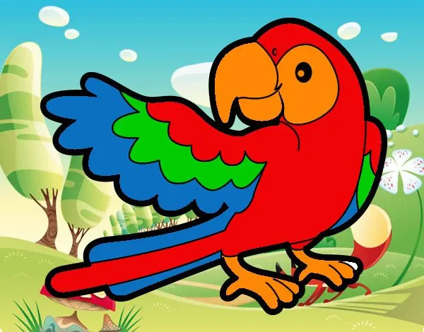 Dibujo de guacamayo escarlata pintado por Mariana233 en Dibujos ...