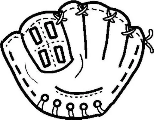 Dibujo de un guante de beisbol - Imagui