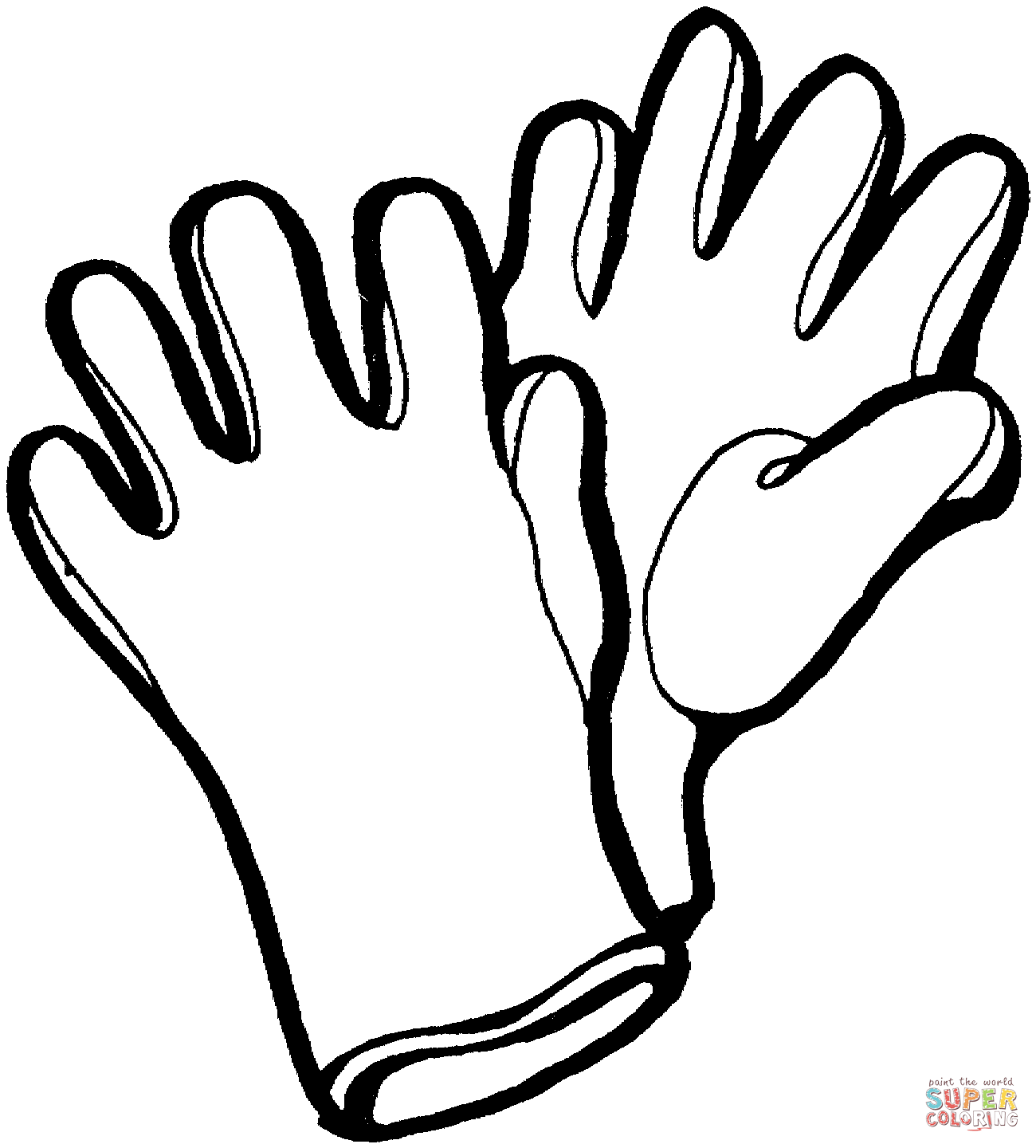 Dibujo de Guantes Blancos para colorear | Dibujos para colorear ... Dibujo de Guantes Blancos para colorear | Dibujos para colorear ...