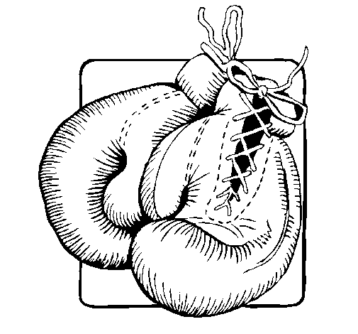 Dibujo de Guantes de boxeo para Colorear - Dibujos.net