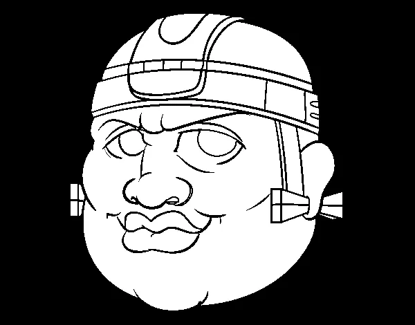 Dibujo de Guerrero maya para Colorear - Dibujos.net