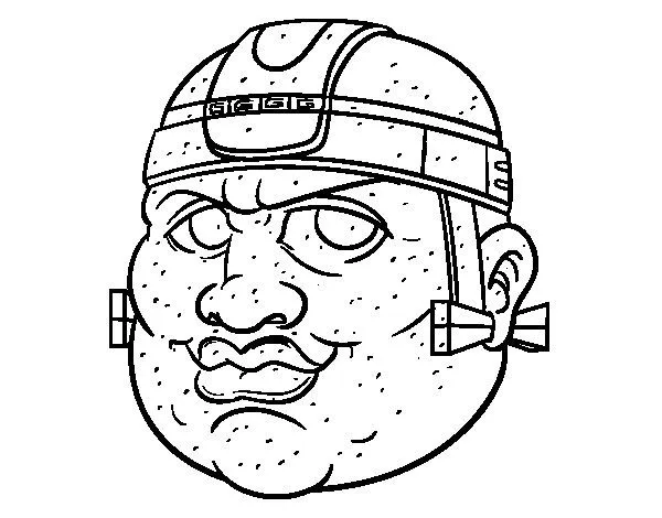 Dibujo de Guerrero maya para Colorear - Dibujos.net Dibujo de Guerrero maya para Colorear - Dibujos.net