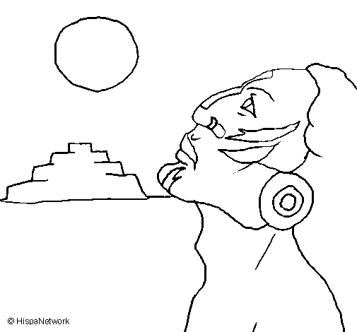 Dibujo de Guerrero orando para Colorear