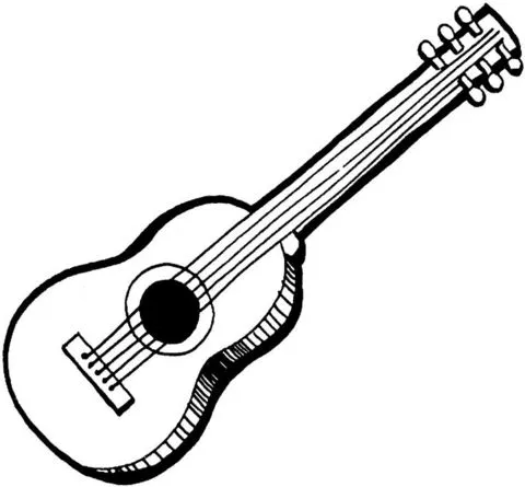 Dibujo de Guitarra Acústica para colorear | Dibujos para colorear ... Dibujo de Guitarra Acústica para colorear | Dibujos para colorear ...