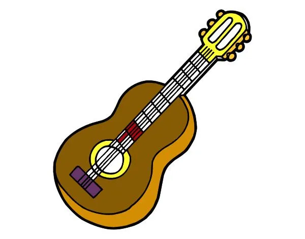 Dibujo de Guitarra clásica pintado por Mechi72 en Dibujos.net el ...