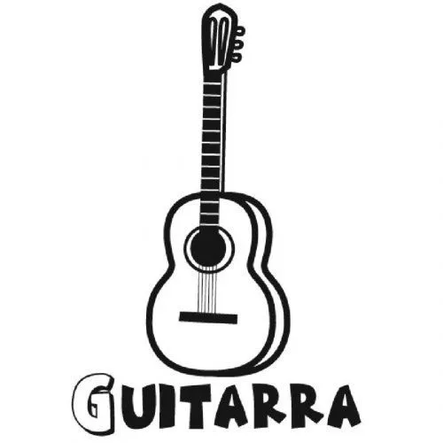 Dibujo de una guitarra para colorear - Dibujos para colorear de ...