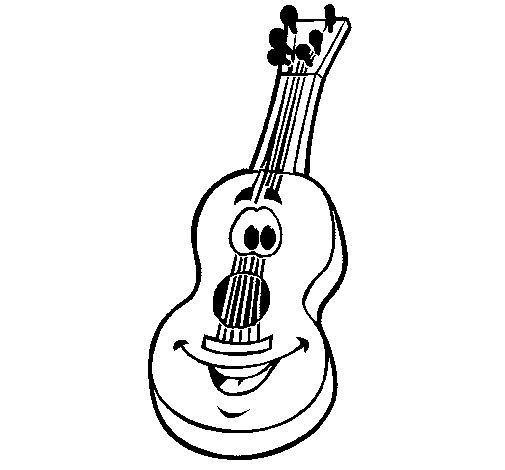 Dibujo de Guitarra española para Colorear - Dibujos.net