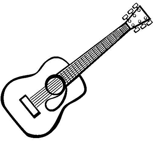 Dibujo de Guitarra española II para Colorear - Dibujos.net Dibujo de Guitarra española II para Colorear - Dibujos.net