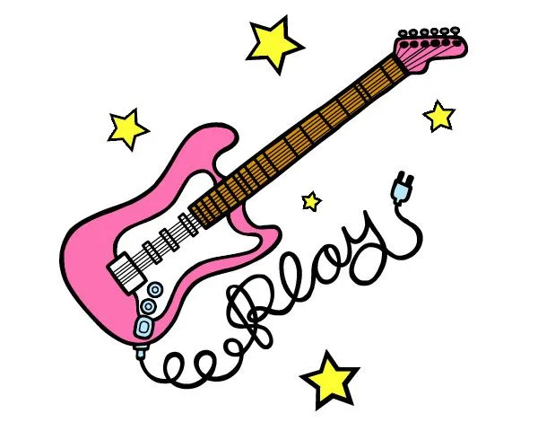 Dibujo de Guitarra y estrellas pintado por Violetta19 en Dibujos ... Dibujo de Guitarra y estrellas pintado por Violetta19 en Dibujos ...