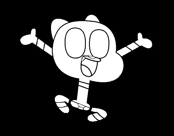 Dibujo de Gumball para Colorear - Dibujos.net Dibujo de Gumball para Colorear - Dibujos.net