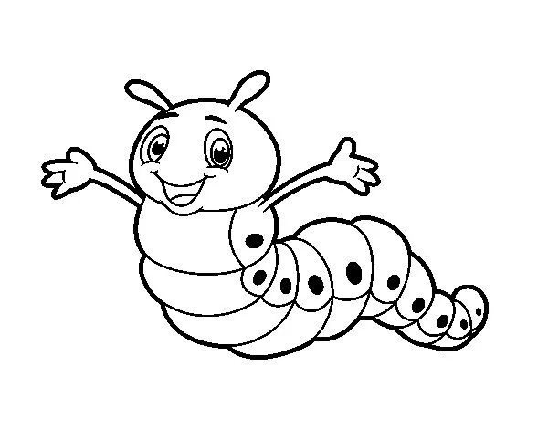 Dibujo de Gusano infantil para Colorear - Dibujos.net Dibujo de Gusano infantil para Colorear - Dibujos.net