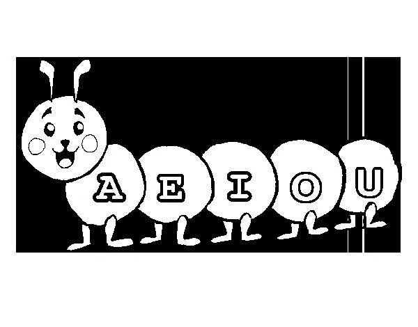 Dibujo de Gusano con vocales para Colorear - Dibujos.net Dibujo de Gusano con vocales para Colorear - Dibujos.net