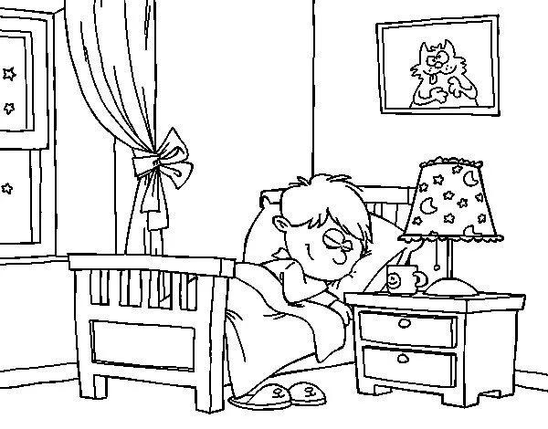 Dibujo de Habitación para Colorear - Dibujos.net Dibujo de Habitación para Colorear - Dibujos.net