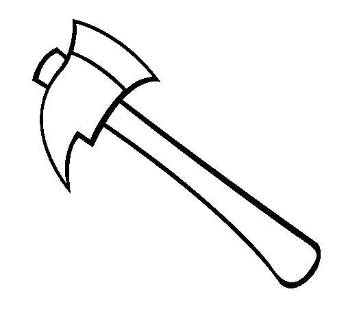 Dibujo de Hacha para Colorear - Dibujos.net Dibujo de Hacha para Colorear - Dibujos.net