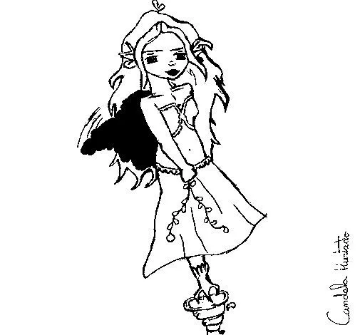 Dibujo de Hada 2 para Colorear - Dibujos.net Dibujo de Hada 2 para Colorear - Dibujos.net