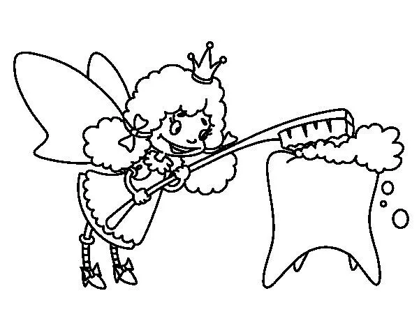 Dibujo de Hada de los dientes para Colorear - Dibujos.net Dibujo de Hada de los dientes para Colorear - Dibujos.net