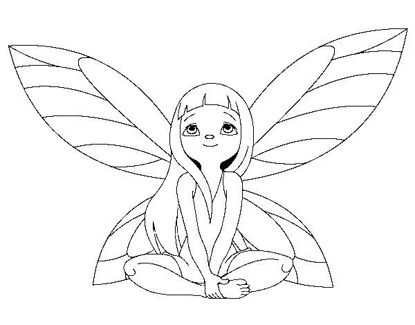 Dibujo de Hada fantástica para Colorear - Dibujos.net Dibujo de Hada fantástica para Colorear - Dibujos.net