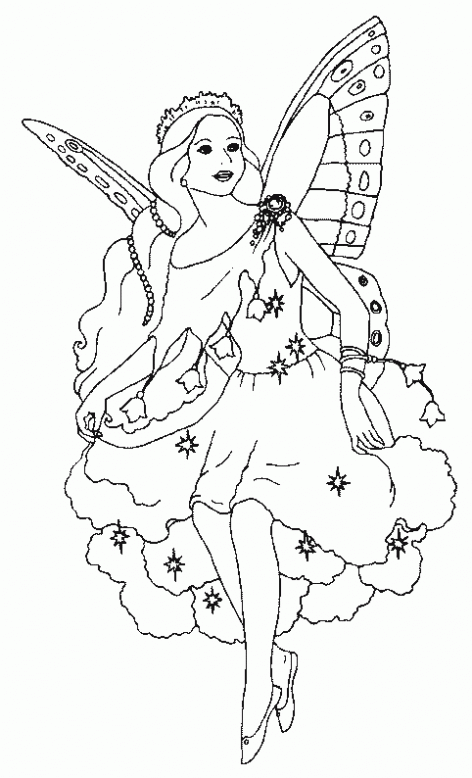 Dibujo de Hadas para colorear. Dibujos infantiles de Hadas ... Dibujo de Hadas para colorear. Dibujos infantiles de Hadas ...