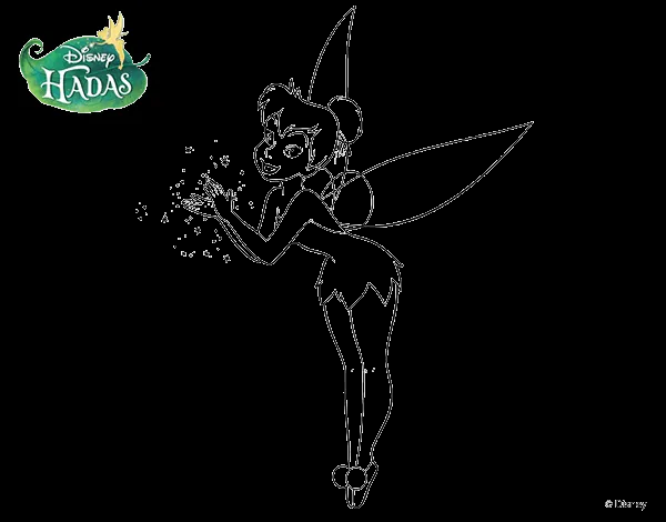 Dibujo de Hadas Disney - Campanilla mágica para Colorear - Dibujos.net Dibujo de Hadas Disney - Campanilla mágica para Colorear - Dibujos.net